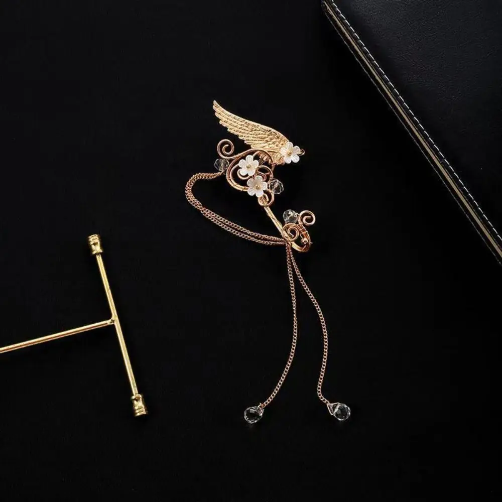 Left Ear Right Ear Alloy Elf Ear Clip Crystal Elf Ear Wings Ear Cuff Single Side Earrings Hollow Out Flower Ear Clips Girls