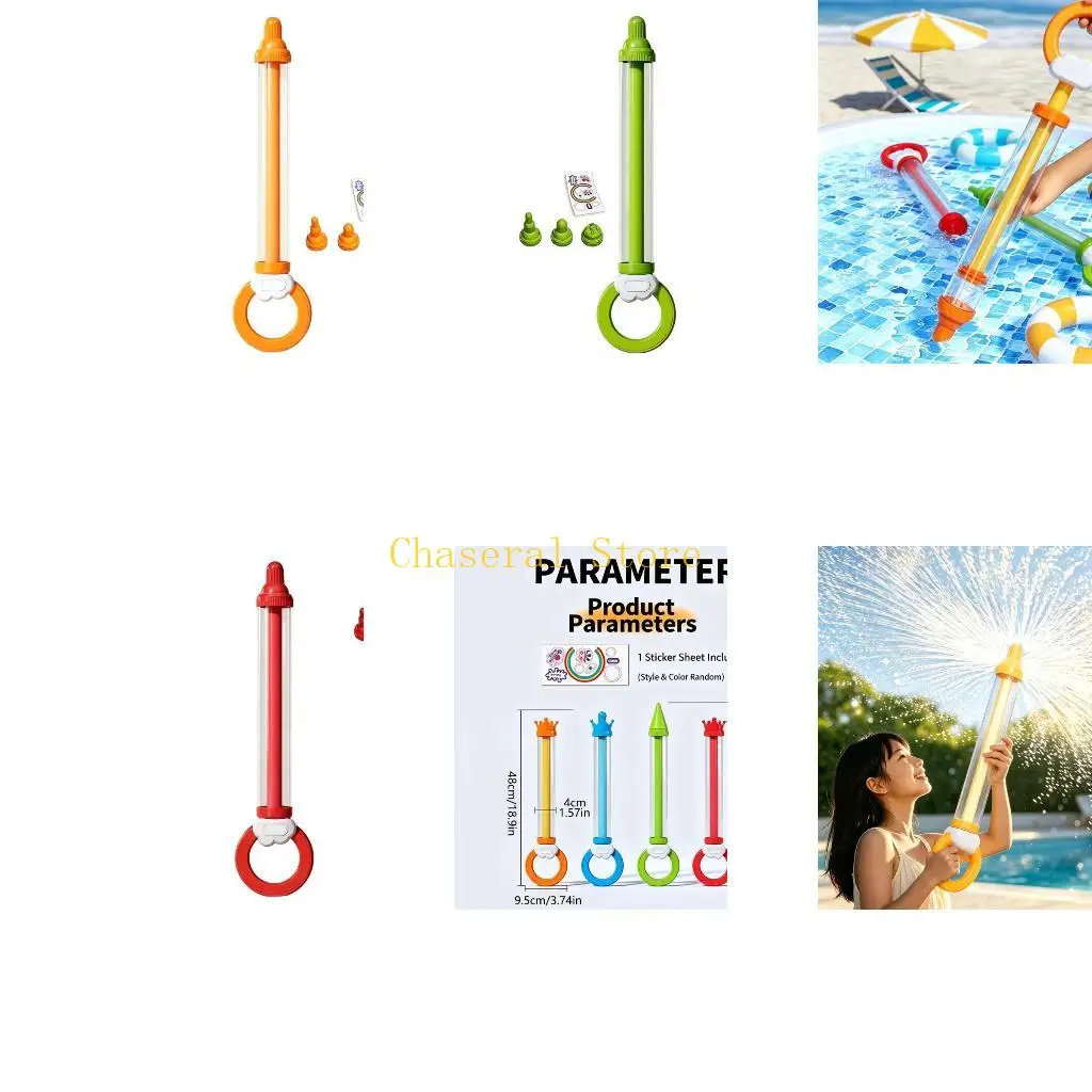 E7CE Pull-and-Push Water Play Squirter Toy for Hand-Operated Outdoor Water Splashing