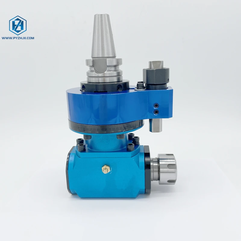 

High Speed Universal Bt40 Bt50 AG90 Er11 Er16 Er25 Er32 Hsk Dual Output Spindle Torque Custom Angle Milling Head