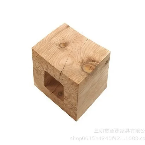 Modern simple household solid wood stool restaurant dessert shop original woodenstool creative personalizedstool decorative st