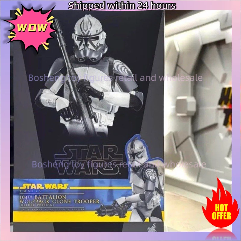 

Original Hot Toys HT TMS143 104th Battalion Wolfpack Clone Trooper Star Wars The Clone Wars Deluxe Ver 1/6th In Stock Anime Toys