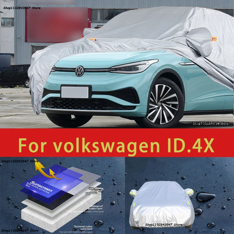 

For volkswagen ID.4X Outdoor Protection Full Car Covers Snow Cover Sunshade Waterproof Dustproof Exterior Car accessories