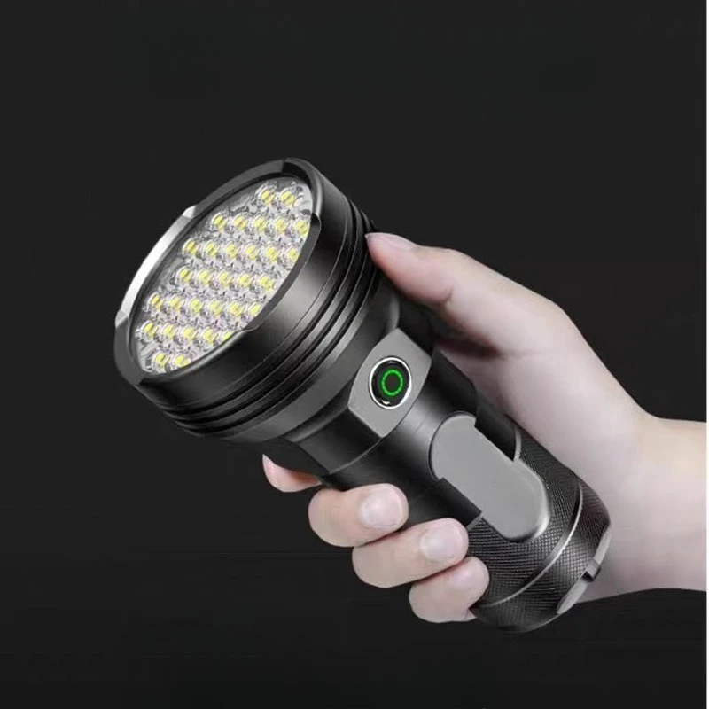 High Power Rechargeable LED Flashlight with 31LED lamp beads Self-defense Torch aluminum  Lantern edc Flashlights for Camping