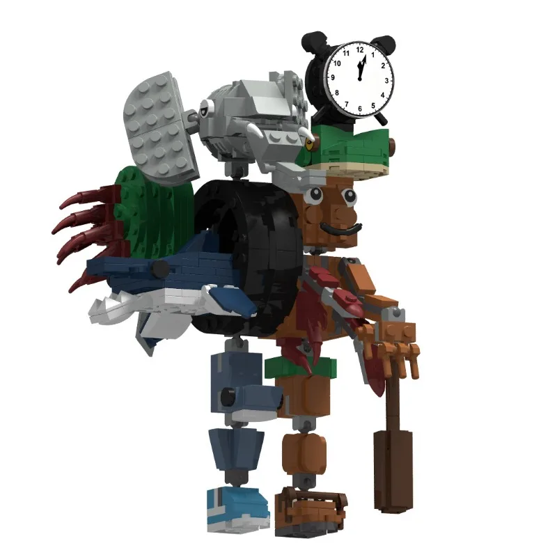 391PCS Mythical Titan Building Kit - AI-Inspired Stickman Fusion Model for Teens & Adults Challenging DIY Gift with Manual