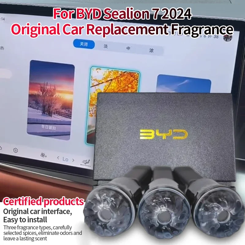 Original Car Air Freshener System For BYD Sea Lion 07 Sealion 7 EV 2024 2025 Auto Aroma Diffuser Fragrance Ambient Kit