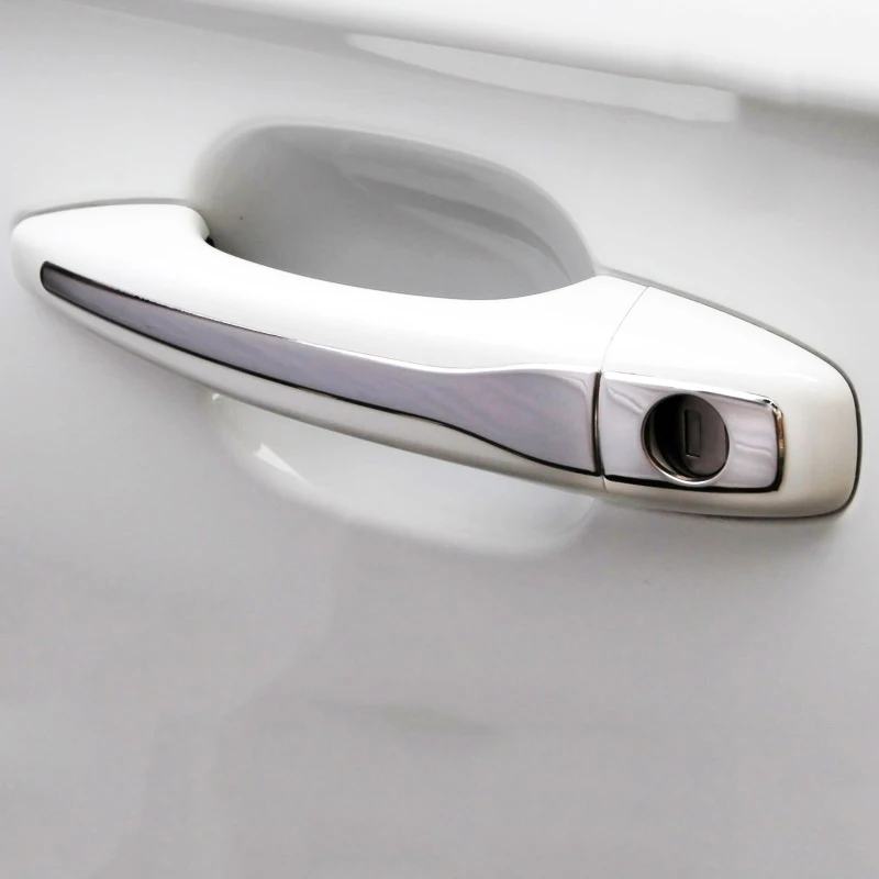 FIT FOR PEUGEOT 2008 3008 207 308 407 CITROEN C4 C6 CHROME DOOR HANDLE COVER TRIM MOLDING STAINLESS CAP BEZEL OVERLAY PROTECTOR