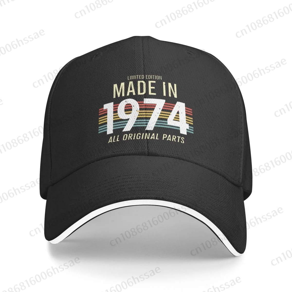 1974 All Original Parts Birthday Gifts Baseball Caps Hip Hop Sandwich Cap Men Women Adjustable Outdoor Sport Hats