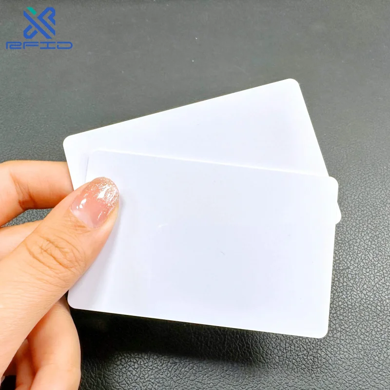 100PCs a lot cr80 ready stock plastic white Black Pink red blank printable PVC hotel key access control card with NFC chip