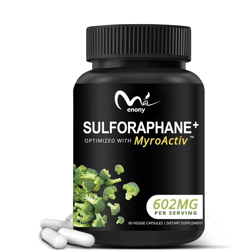 Sulforaphane+602mg - Contains broccoli seed extract and Moringa - Supports cell health -60 capsules