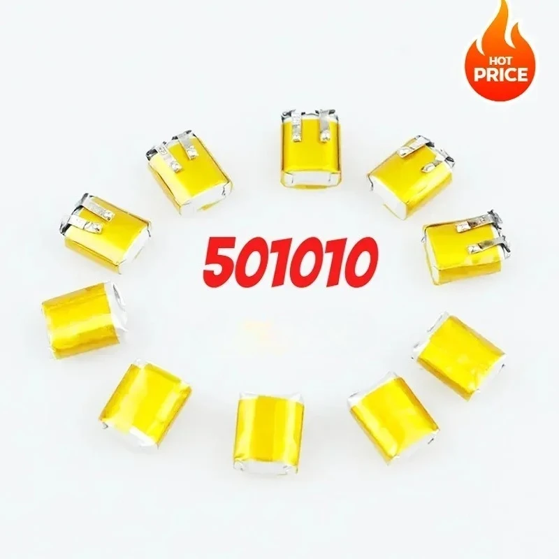 New 6-50pcs 501010 501012 3.7V 50mAh Lipo Rechargeable Polymer Batteries For Bluetooth Headset LED Lights Mp3/mp4 High-Quality
