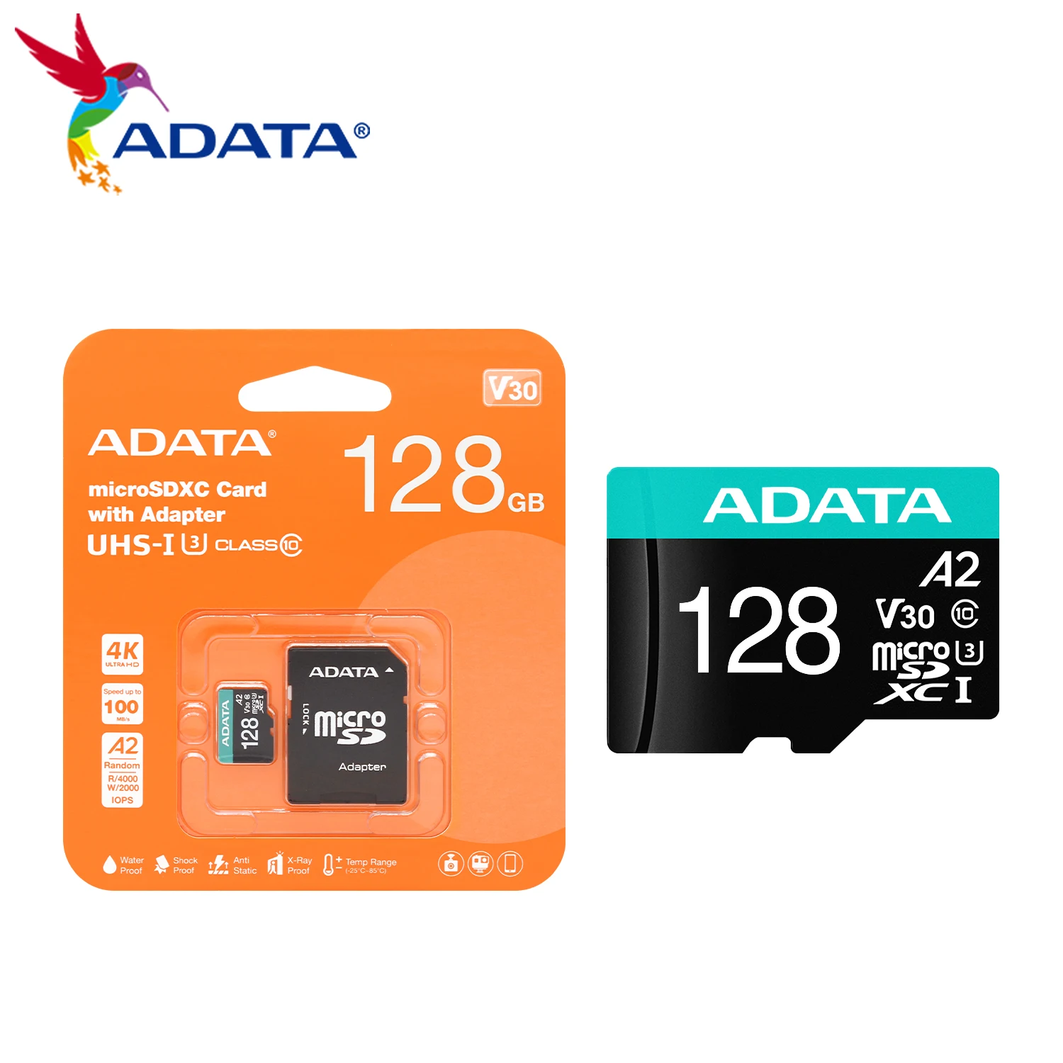ADATA Memory Card A2 V30 Microsd TF Card 512gb 256gb 128gb 64gb Micro SDXC U3 Class10 Cards for phone Camera Flash Micro SD Card