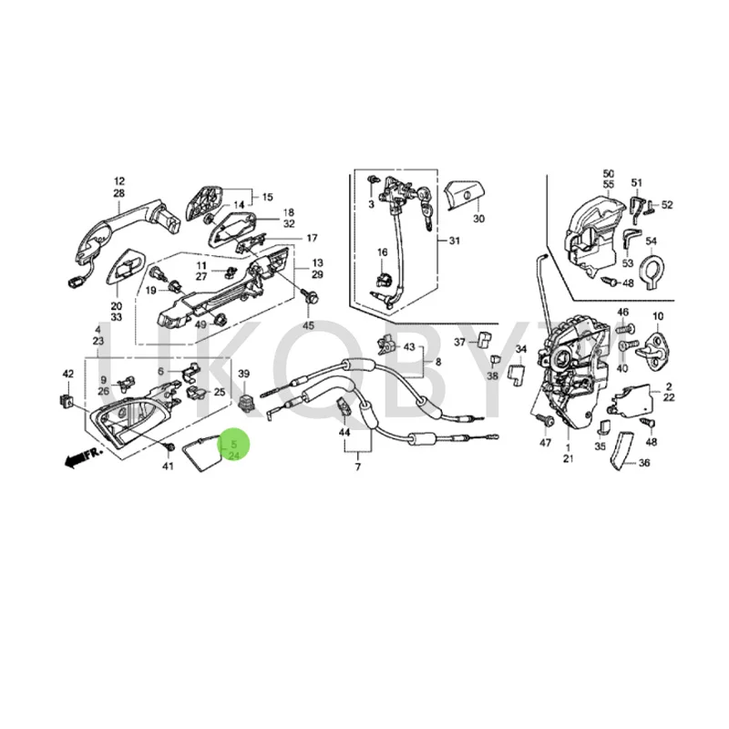 غطاء لولبي بمقبض داخلي ، مناسب لسيارة Ac co So ng Po et ry t ، 72121-ta5-a01za 72161ta-a01za #2