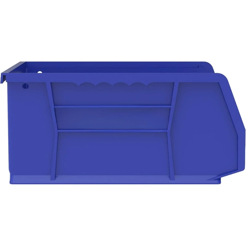 30235 AkroBins Plastic Storage Bins,  Pantry Organization, Craft Storage, 11-Inch x 11-Inch x 5-Inch, Blue, 6-Pack