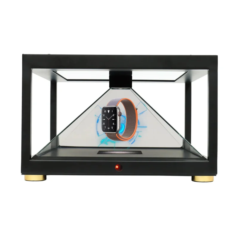 360 degree 19 inch Pyramid Hologram Display Showcase Attractive ,3D Holographic Projection Pyramid