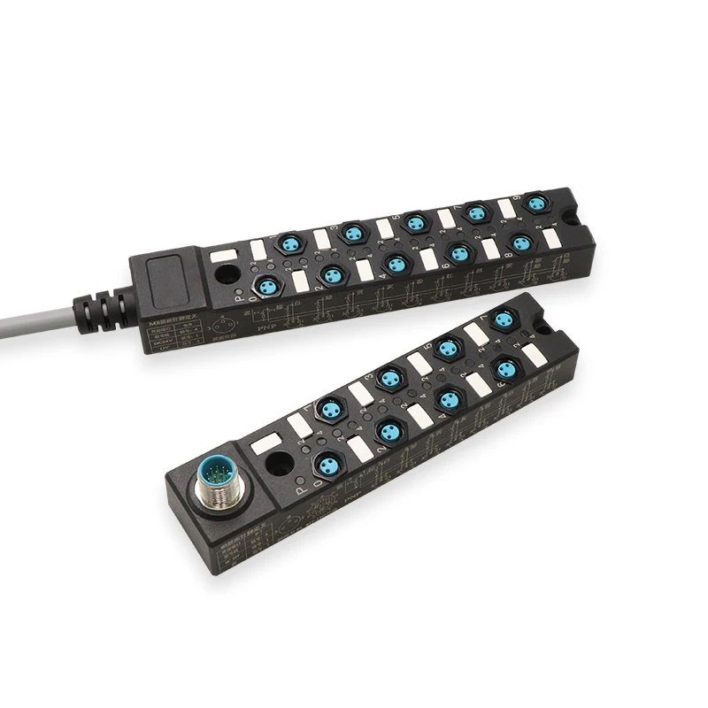 

M12 male and female cable connector M8 distribution box 8-pole 12-pole junction box IP67 2A rated sensor waterproof connector