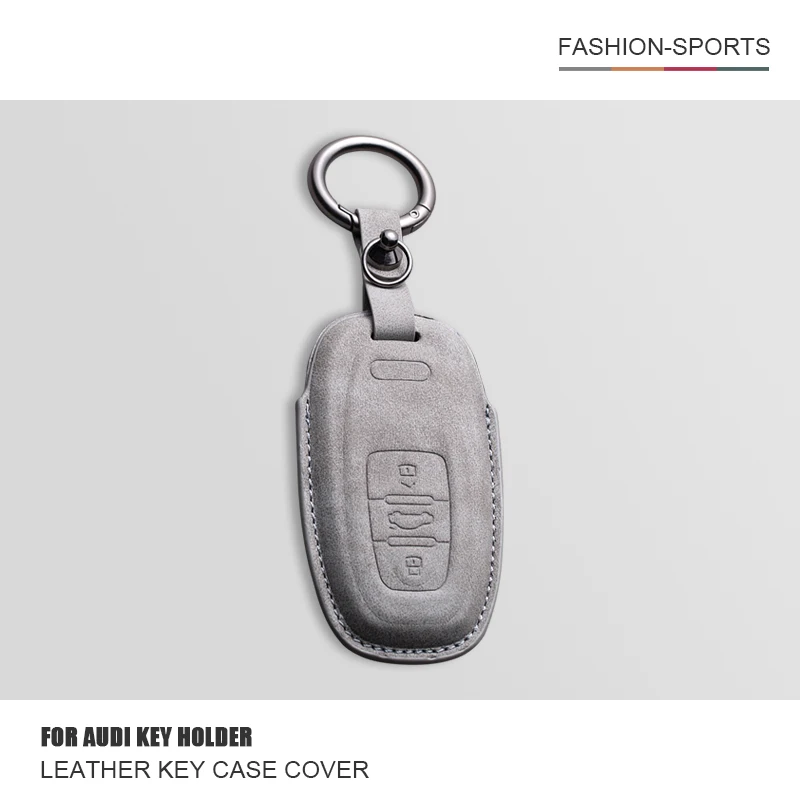 

Leather Car Smart Key Case Cover For Audi Q3 Q5 Q7 A1 A3 8P 8V A4 B9 A5 A6 C7 8S 8W A7 A8 4M S4 S5 S6 S7 S8 RS3 RS6 SQ5 TTS TFSI