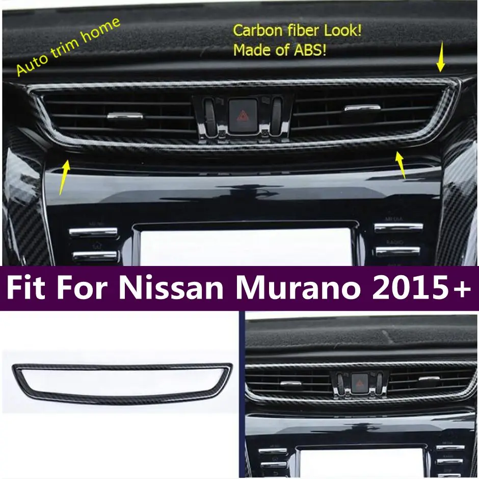 

Dashboard Center Air Conditioning Outlet AC Vent Decoration Frame Cover Trim Fit For Nissan Murano 2015 - 2018 Car Accessories