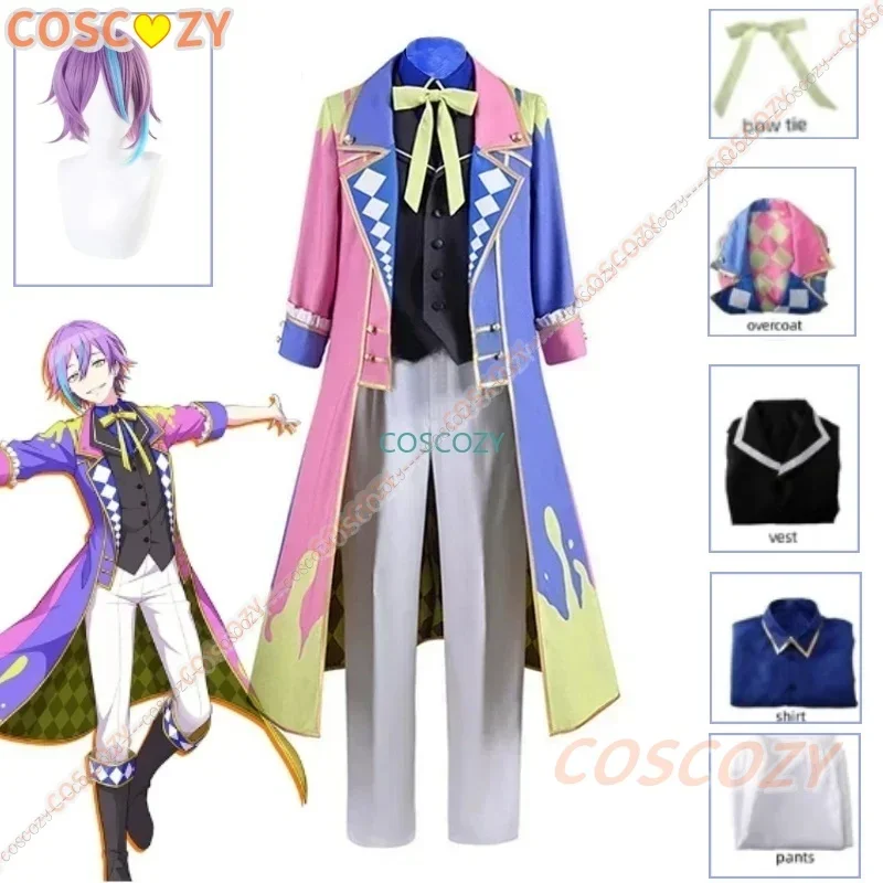 Kamishiro Rui Cosplay Kostüm Perücke Anime Projekt Sekai Bunte Bühne! Cosplay Halloween Party Outfit Lila Perücke für Männer Frauen