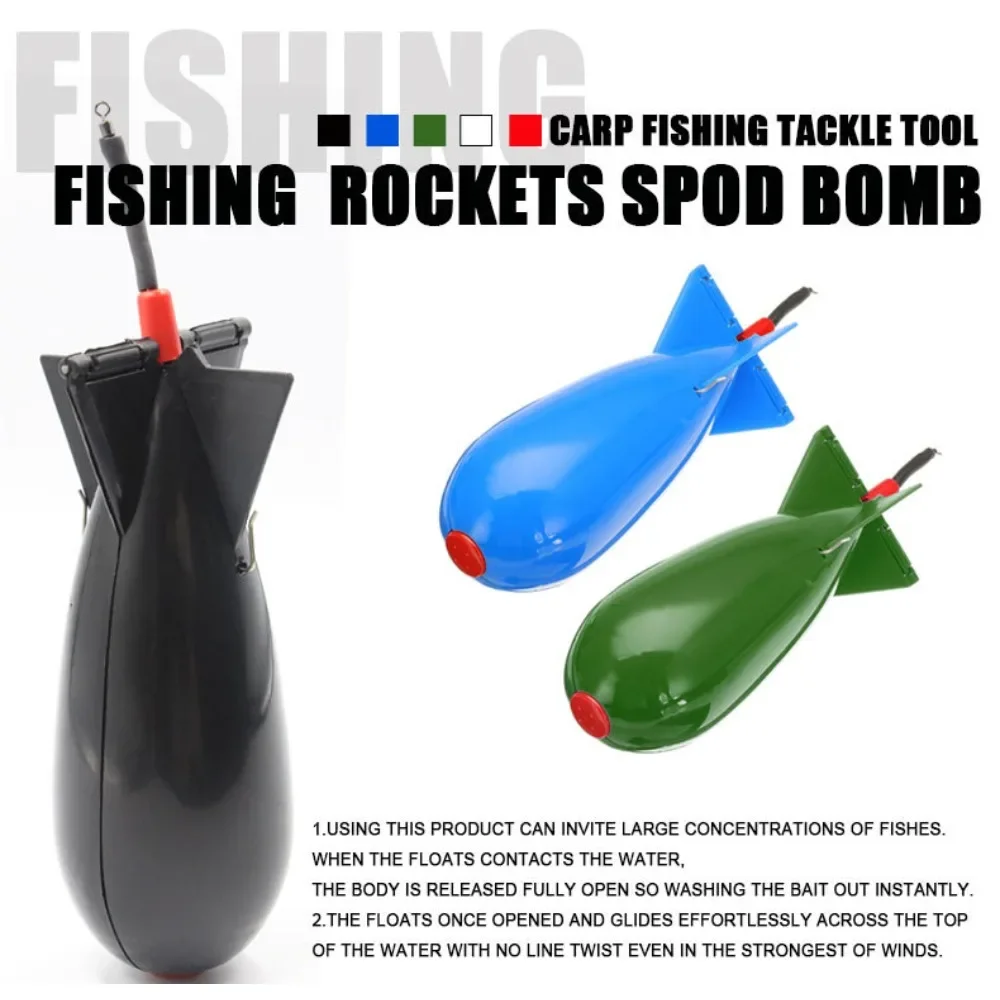 Carp Fishing Rocket Feeder Spod Bomb Float Lure Bait Holder Spomb Pellet Rockets Feeders Position Gear Accessories