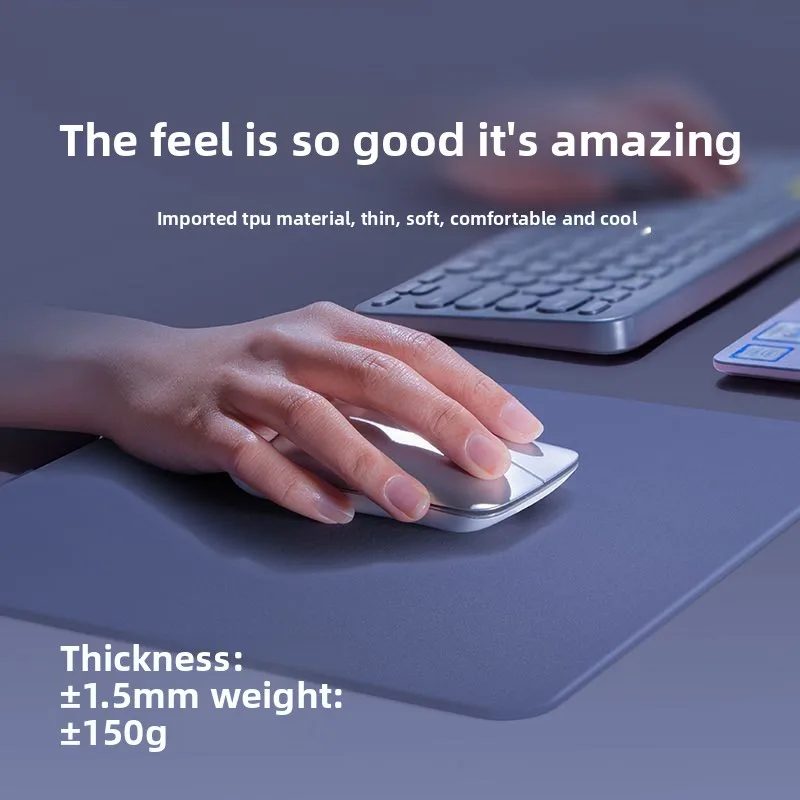 Solid Color Liquid Silicone Mouse Pad, Smooth Odorless Eco Friendly Non Slip Square Desk Mat For Office Gaming