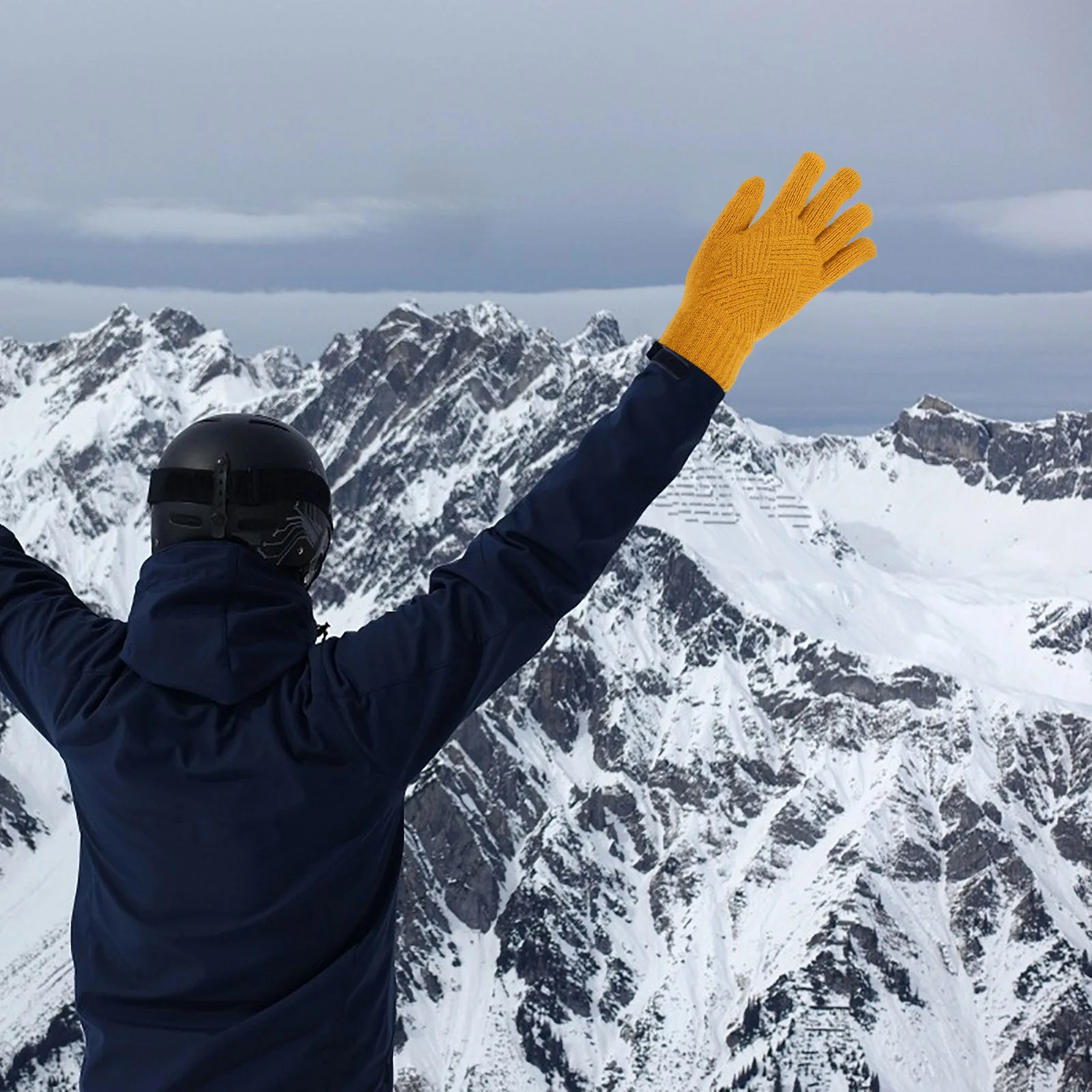 

1Pair Winter Warm Gloves Touchscreen Compatible Knitted Gloves for Women Driving Outdoor Events Soft Comfortable Elegant