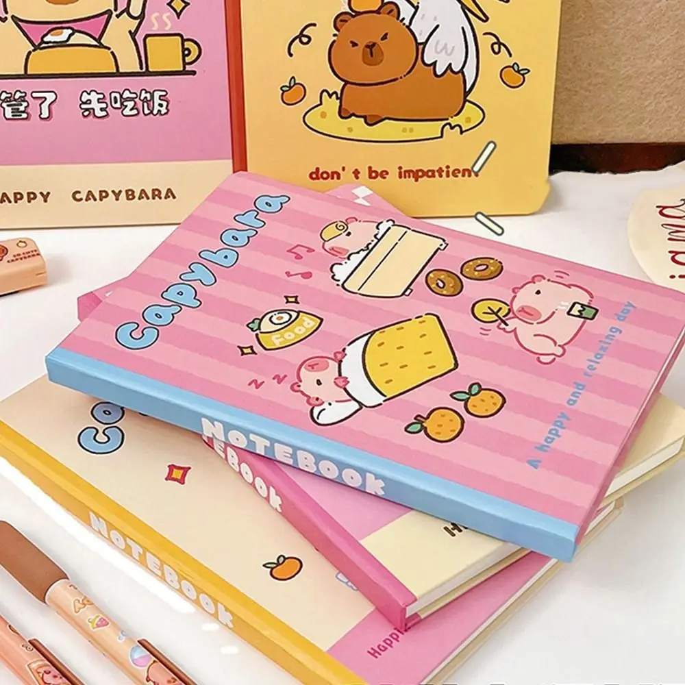 Creative Capybara Notebook A5 Portable Cute Capybara Memo Pad Thickened Inner Pages 96 Sheet Hand Account Book