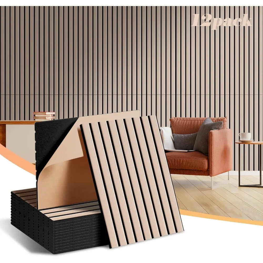 대형 흡음 벽 패널, 방음 패널, 16 x 12 x 0.4 인치 자가 접착식 흡음 방음 패널