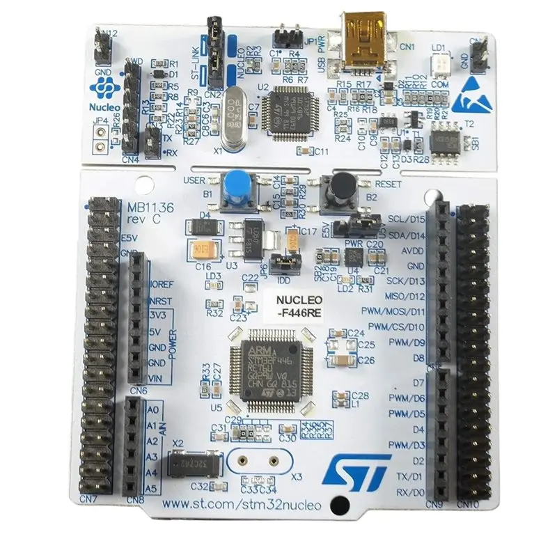 

STM32F446RE NUCLEO-F446RE Nucleo Development Board With STM32 MCU Dev EVA Evaluation Board