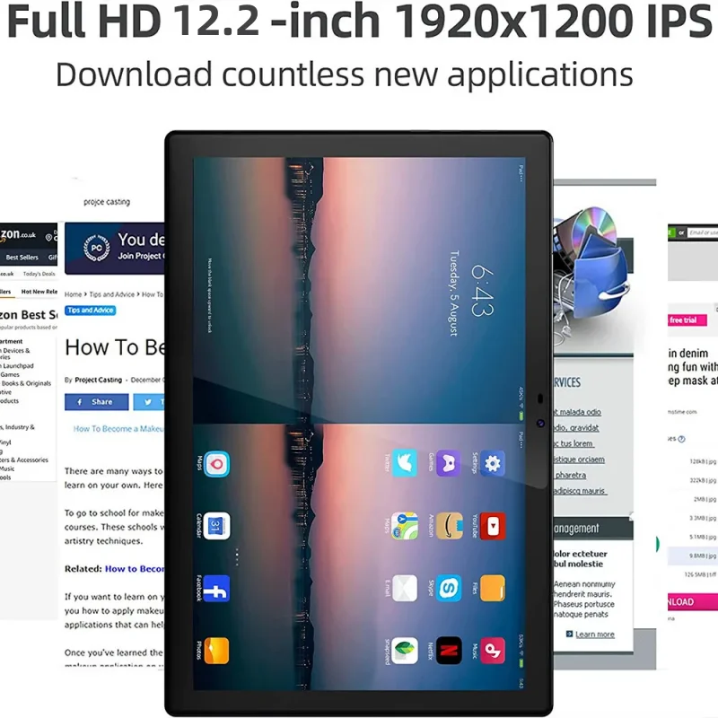 I tablet CT9 da 12.2 pollici più economici 1920x1200 IPS 2GB RAM 64GB ROM Android 6.0 MT8163 batteria Quad Core porta HDMI 5000mAh