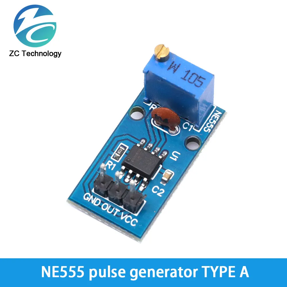 1 pz frequenza impulsi NE555, modulo regolabile per ciclo di lavoro, generatore di segnali ad onda quadrata/rettangolare, driver del motore