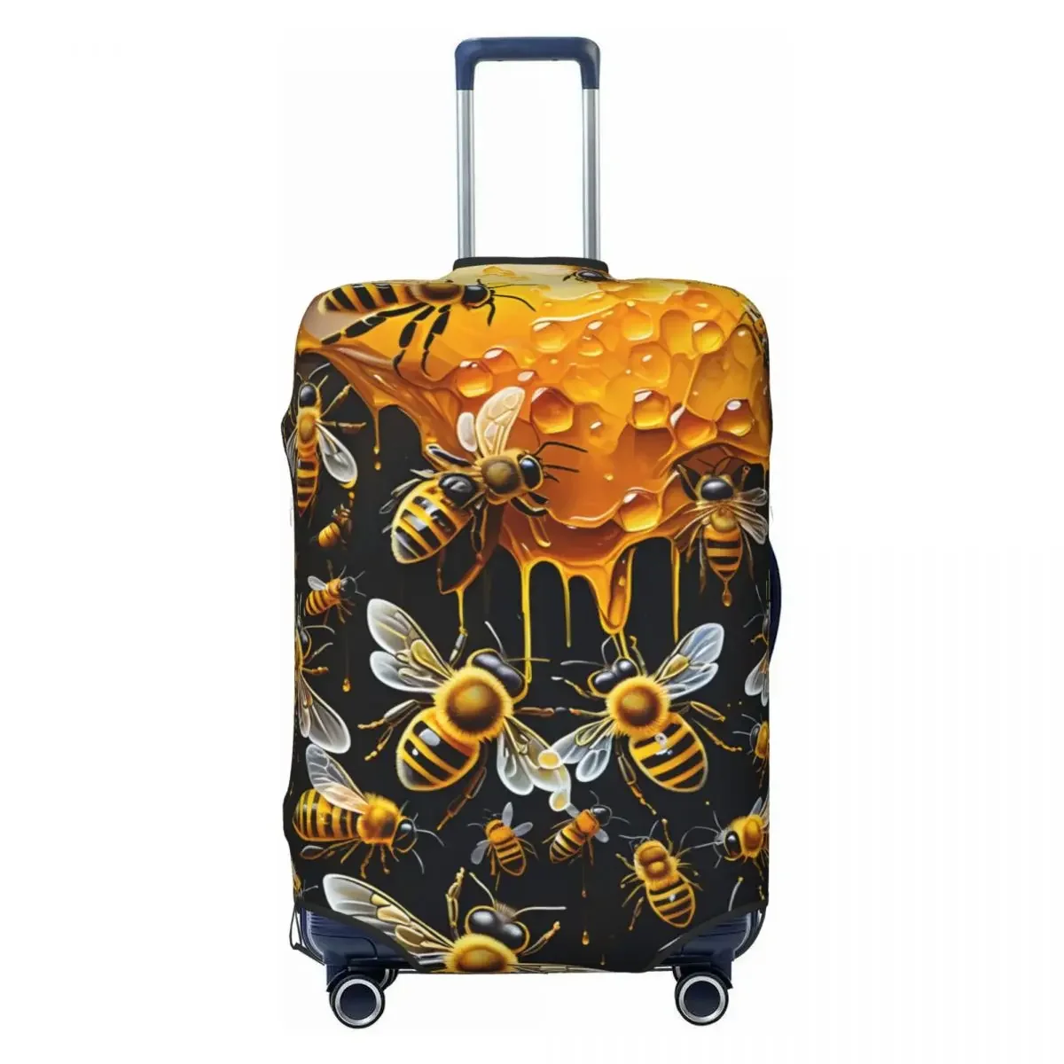

Custom Honey Bees Luggage Cover Elastic Travel Suitcase Protective Covers Suit For 18-32 inch