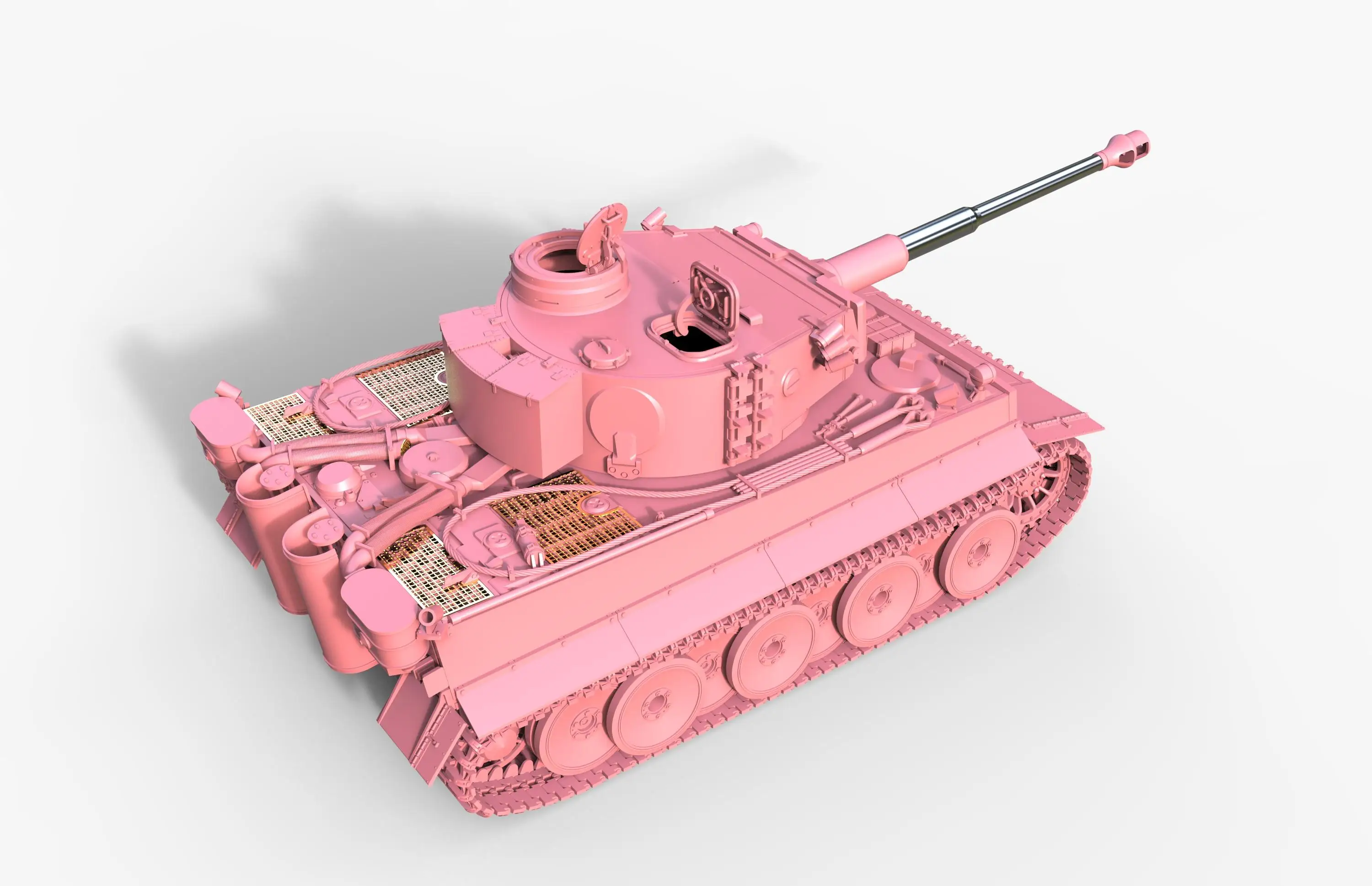 Tiger 4901 1/35 Panzerkampfwagen VI Ausf.E Sd.Kfz.181 TIGER I EARLY WWII GERMAN HEAVY TANK Special Pink Edition