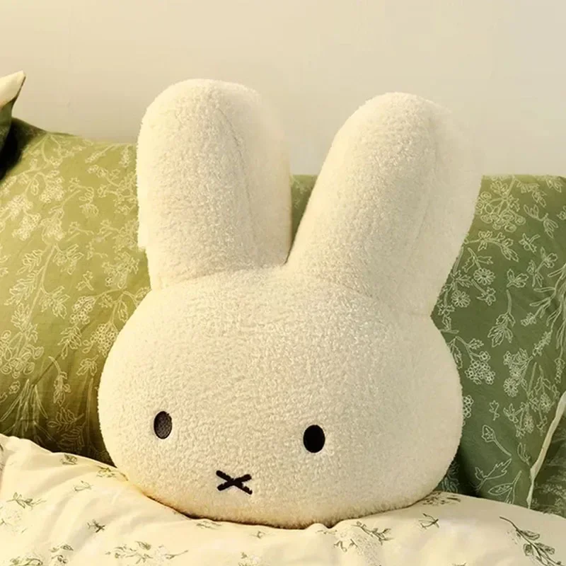 Miffy New Kawaii Plush Pillow Cute Miffy Sweet Doll Toy Creative Room Decoration Cartoon Ornaments Sofa Pillow Birthday Gift