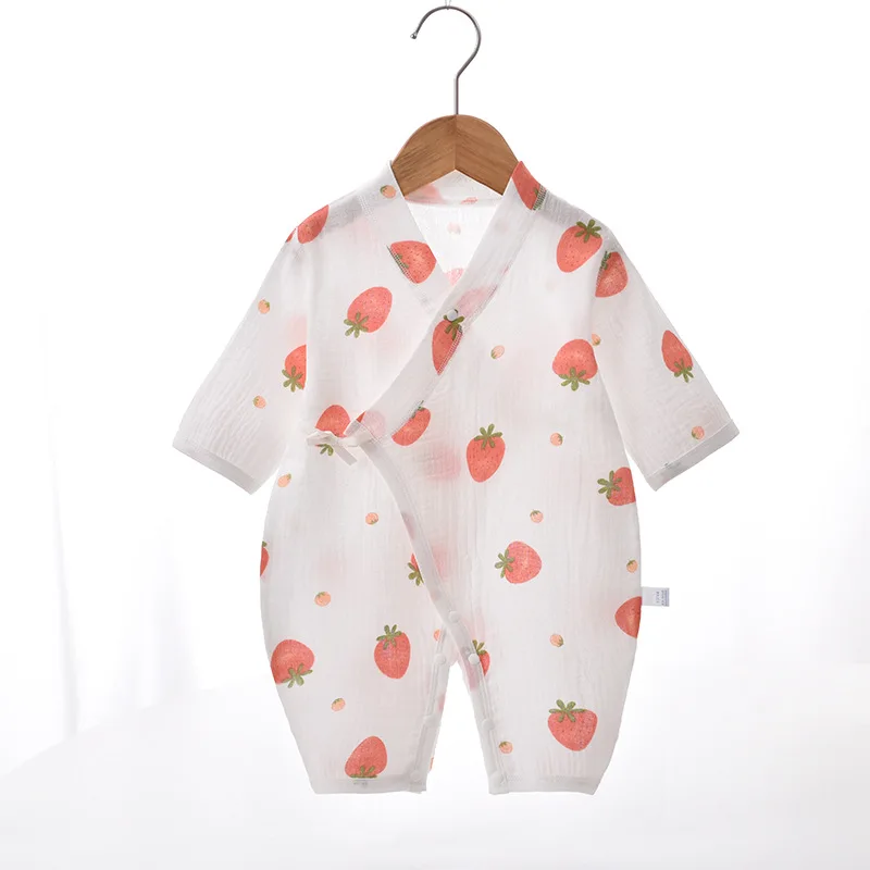 Baby Boys Girls Jumpsuit Clothes Newborn Muslin Cotton Long Sleeve Romper 0-2 Years