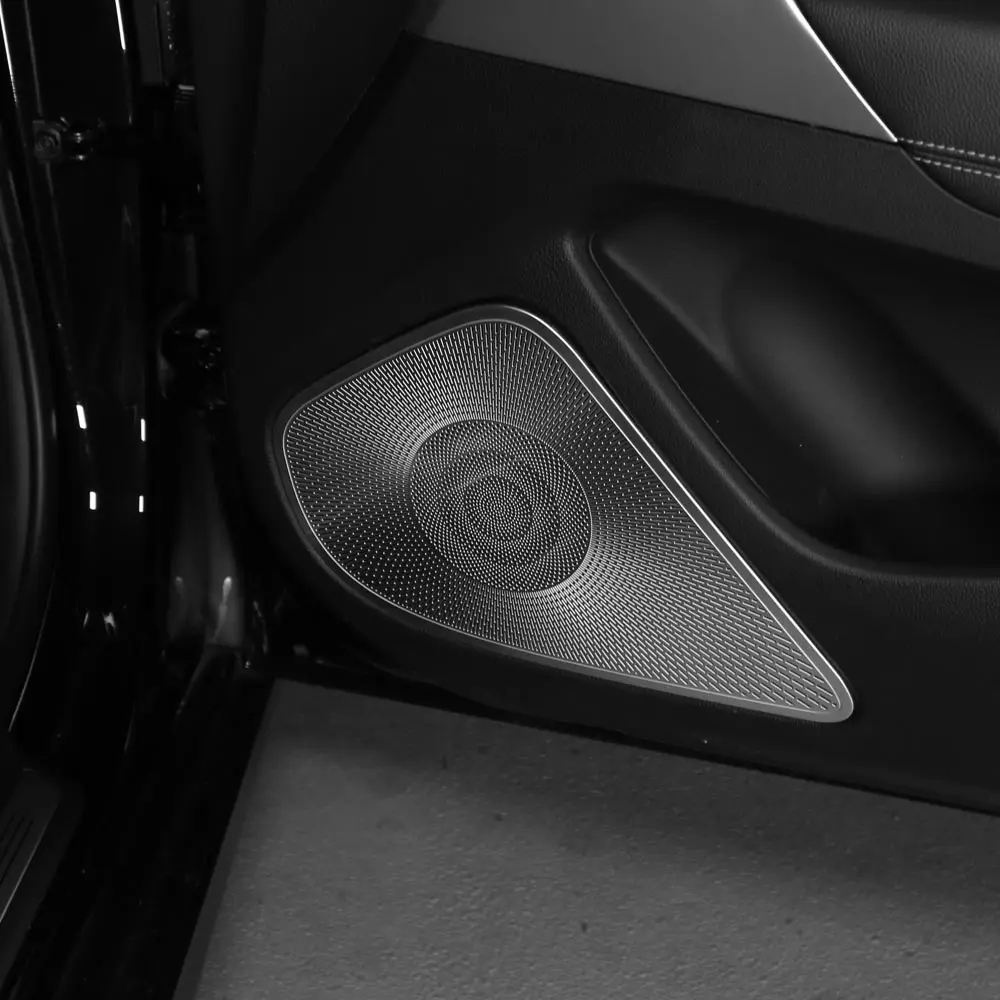 

4 шт., защитные чехлы для автомобильных дверных динамиков, материал из нержавеющей стали для Genesis G70 2019-2026, аксессуары для внутренней отделки LHD/RHD
