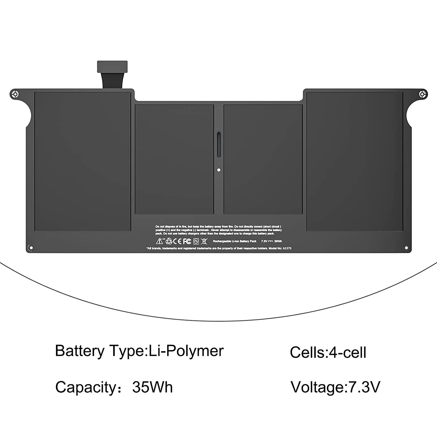 Bateria para Apple Macbook Air, Bateria nova para Macbook A1375, 11 em, A1370 2010 ano, MC505, MC506, MC505LL, A, MC506LL, A, 202-6920 A