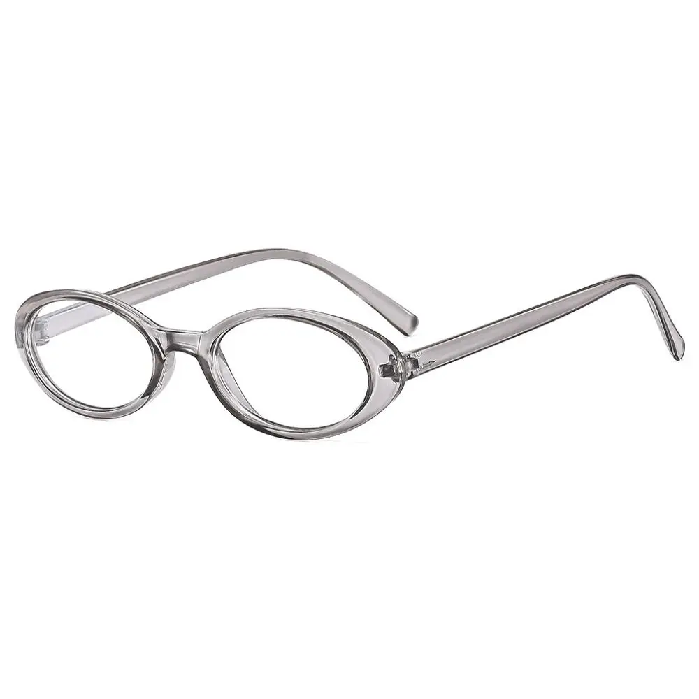New Y2K Oval Frame Glasses Fashion Retro Cat Eye Glasses Computer Reading Goggles Narrow Spectacles Anti-Blue Light Eyewears