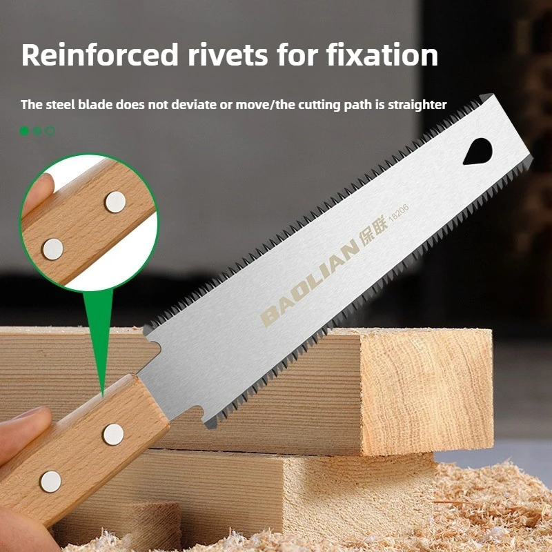 Japanese Style Hand Saw Single/Double Sided Fine Tooth Wood Saw SK5 Steel Flexible Hand Saw Garden Hand Tool for Woodworking