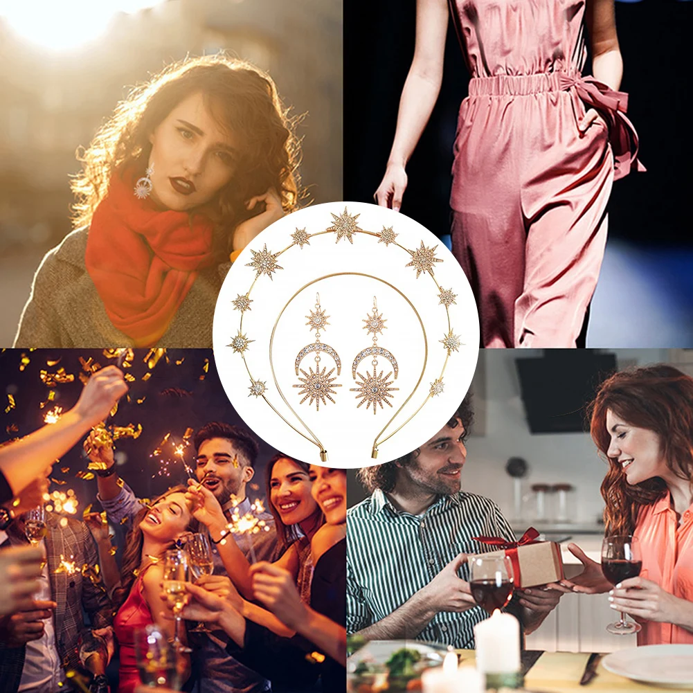 

Галстиграмма в форме луны, повязка для волос, удобная стильная повязка на голову для вечеринки для дома