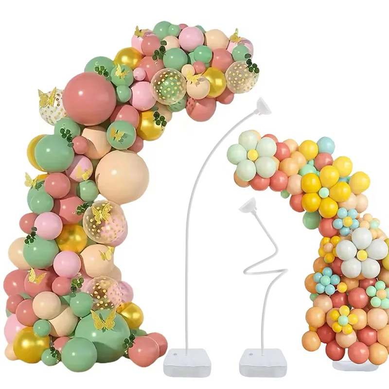 

Free Bending Balloon Arch Stand Frame Half Arch Balloon Stand with Base Kit for Wedding Birthday Party Baby Showers Decorations