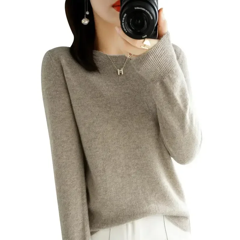 Women Sweaters Spring Autumn Long Sleeve O-neck Pullovers Warm Bottoming Shirts Korean Fashion Sweater Knitwear Soft Jumpers