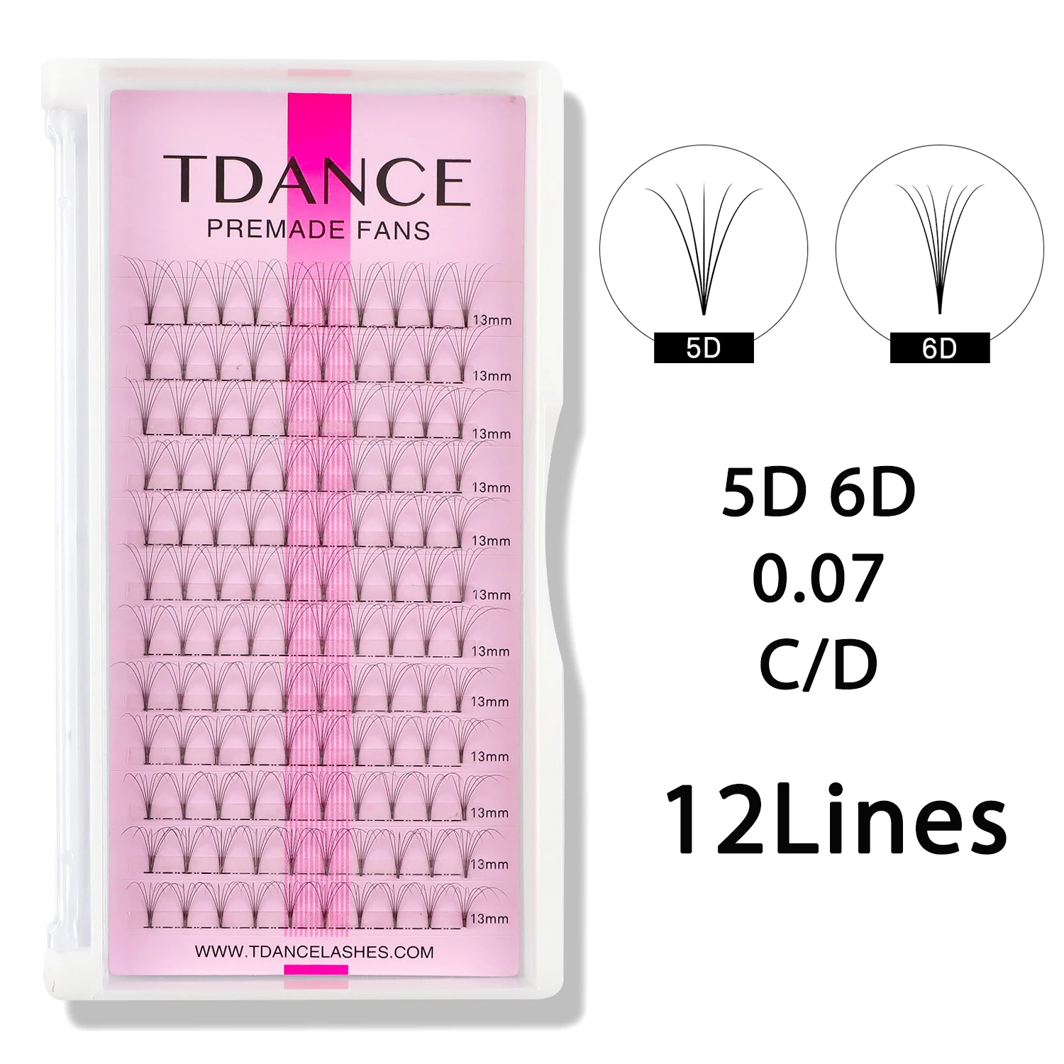 TDANCE Premade Volume Fans 3D/4D/5D/6D/7D Lash Russian Volume Eyelash Extensions Pre Made Lash Extension Faux Mink Lash