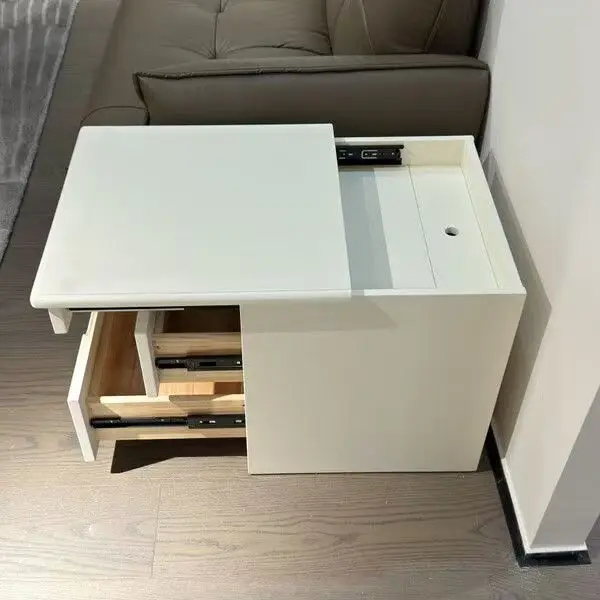 Hidden Compartment Bedside Safe Solid Wood Home Storage Cabinet With Concealed Compartment And Mechanism