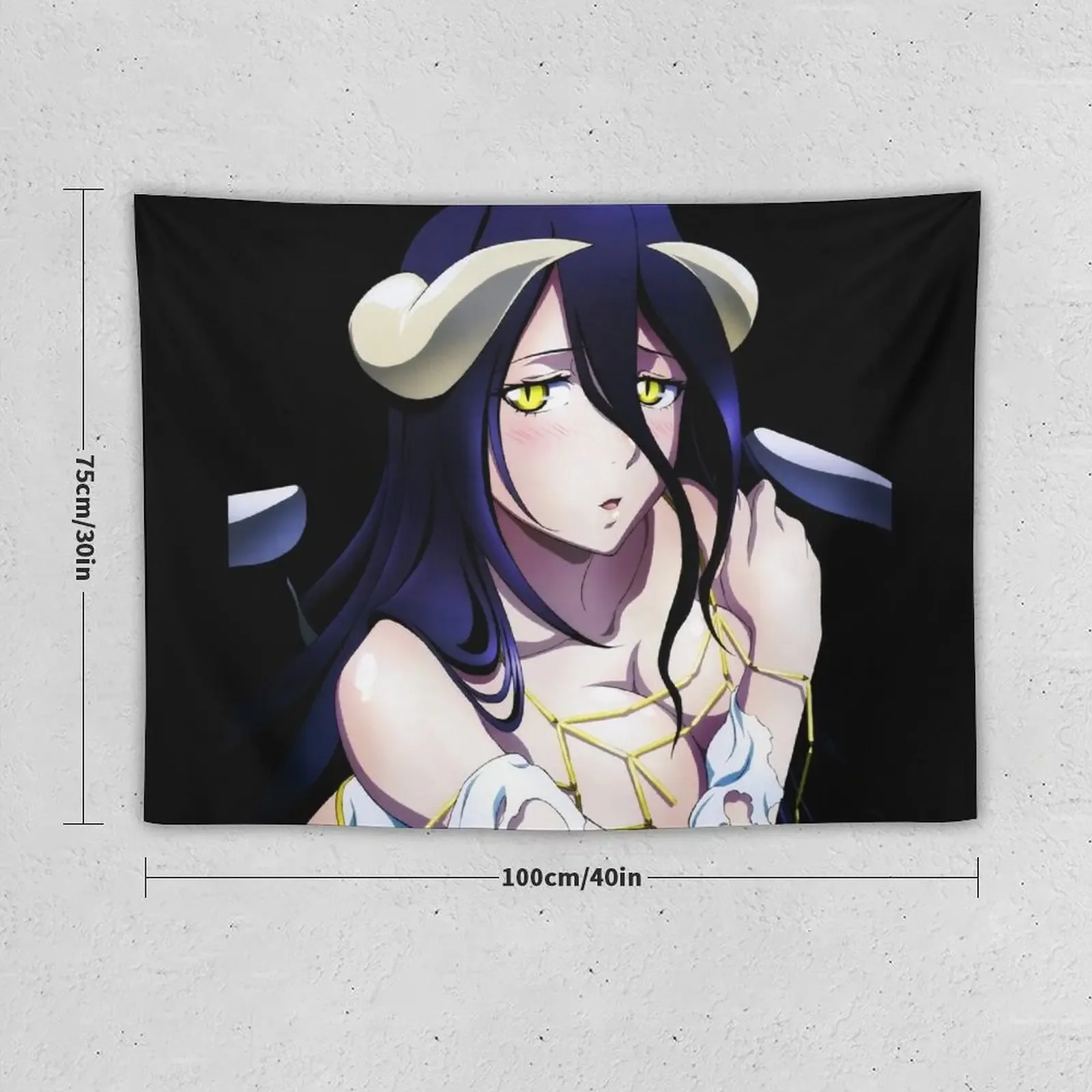 Albedo Lewd Anime Girl Tapestry Korean Room Decor Wall Decorations Tapestry