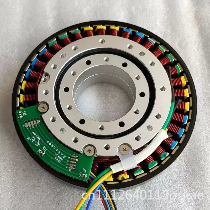 Large Hollow 12410 Permanent Magnet DC Brushless Motor Ultra Low Speed 3NM Ultra-thin Flat Disc for Precision Applications