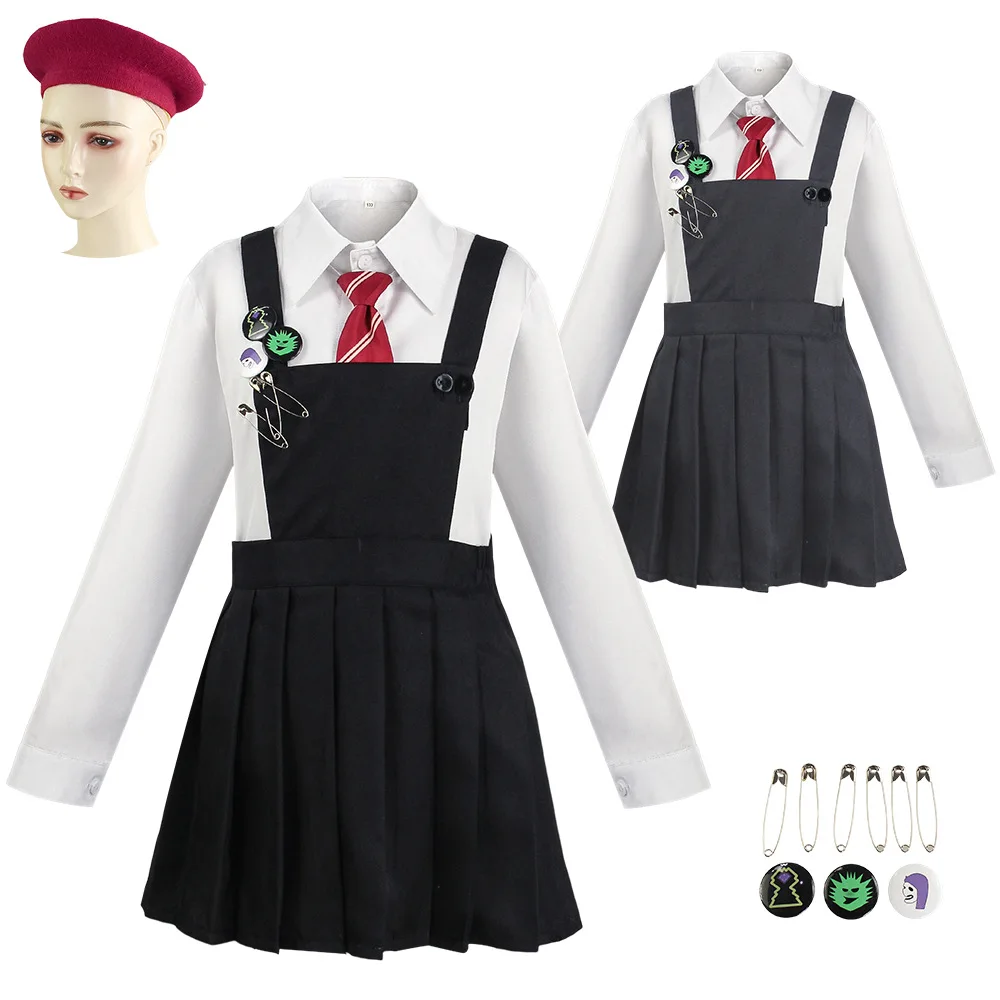 Movie Roald Dahls Matilda the Musical Dress Matilda Costume Kids Women Girls School Uniform Coat Hat Skirt Cosplay Costume Suit