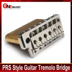 Precision CNC Machined Tremolo Bridge for PRS Style Electric Guitar, 52.5mm Full Solid Brass 6-Screws Tremolo Bridge