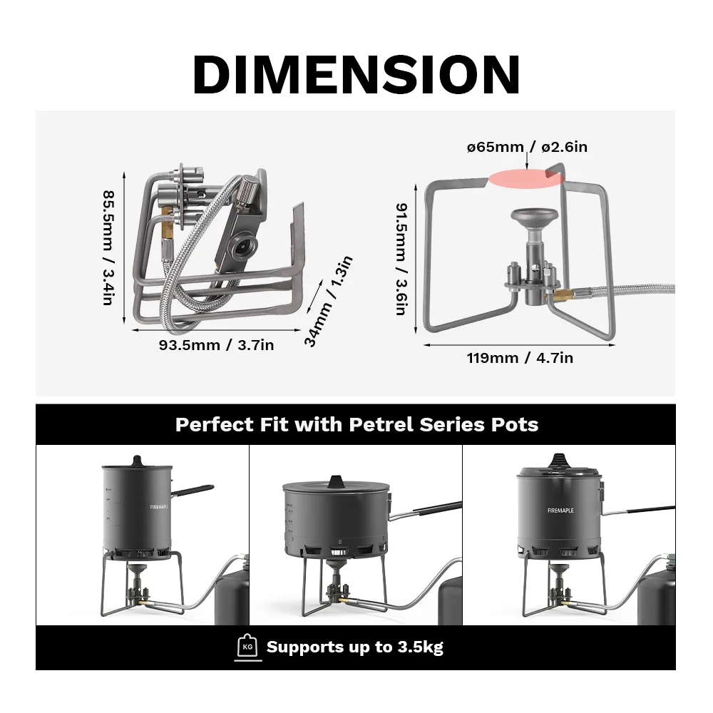 Fire-Maple Petrel Ultralight Titanium Split Stove Portable Camping Burner with Windscreen Compact Outdoor Hiking Cooking 썸네일 3