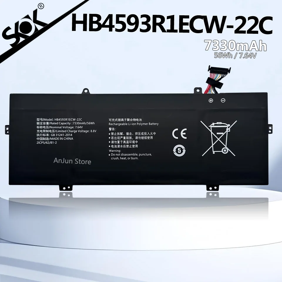

Suitable for Huawei Matebook X Mach-W29 W19B W29C HB4593R1ECW-C2C battery