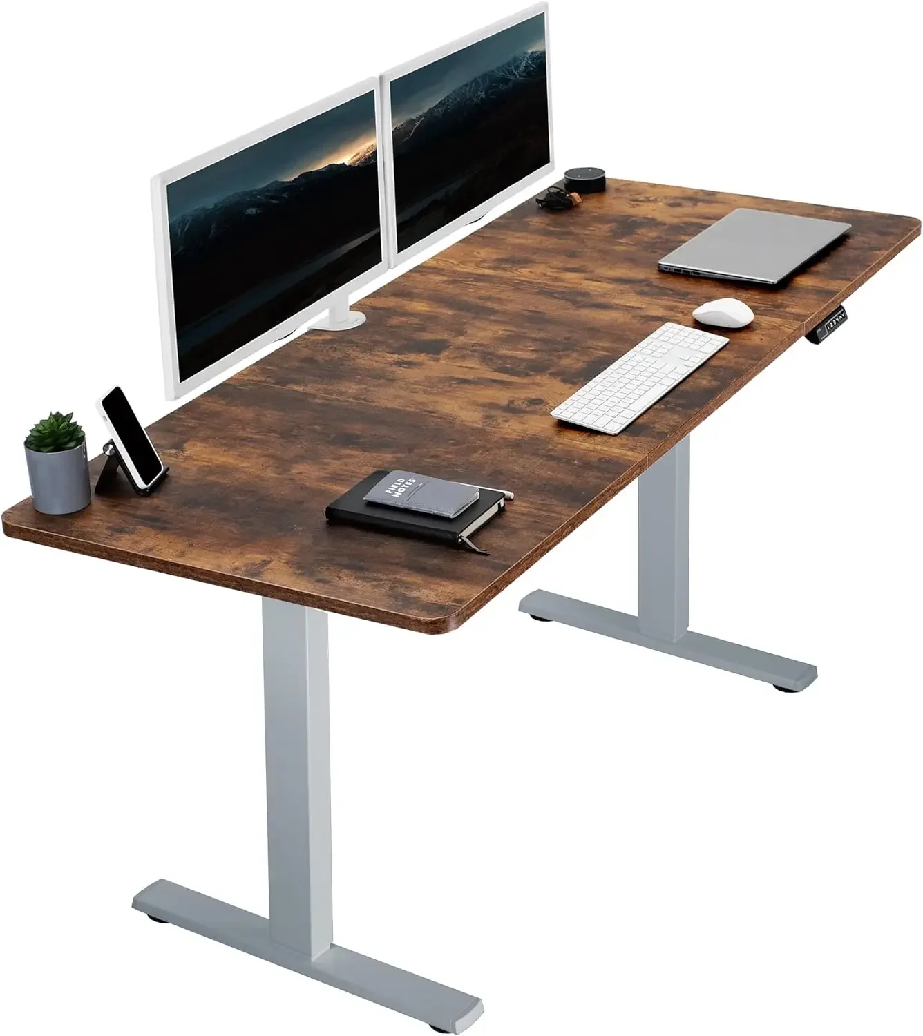 

Electric 71 x 30 inch Rustic Standing Desk Workstation, Memory Controller Height Adjustment, 1B Series, DESK-KIT-1G7N